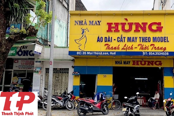 bảng hiệu nhà may alu chữ nổi