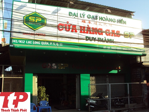 bảng hiệu alu cửa hàng gas