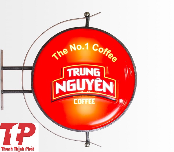 hộp đèn tròn cà phê trung nguyên