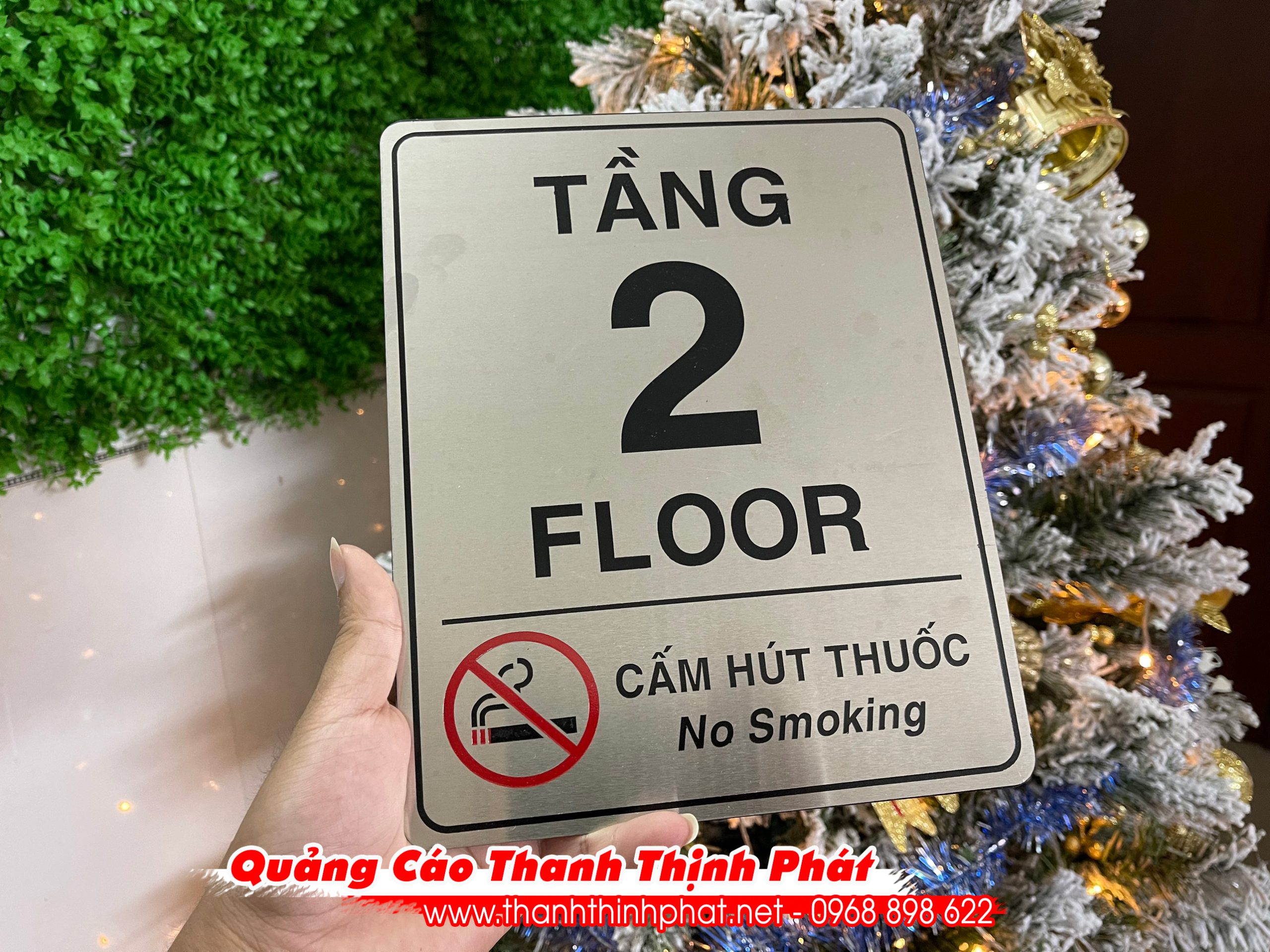 Bảng tên tầng inox ăn mòn